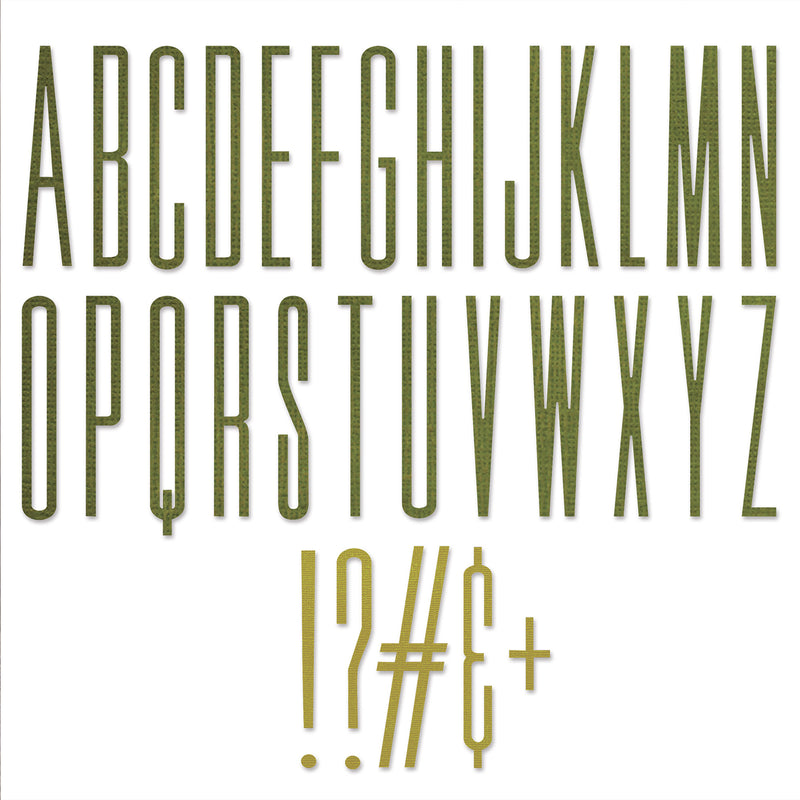 Afbeelding laden in galerijviewer, Sizzix • tim holtz thinlits die set alphanumeric stretch upper 31pcs
