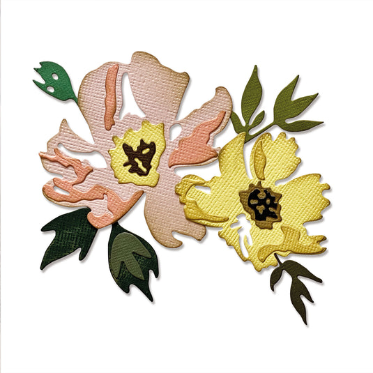 Sizzix • tim holtz thinlits die set brushstroke flowers