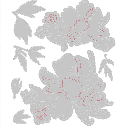 Sizzix • tim holtz thinlits die set brushstroke flowers