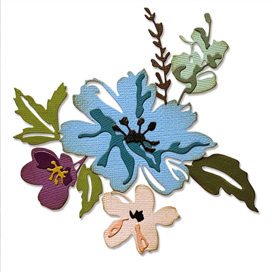 Sizzix • tim holtz thinlits die set brushstroke flowers