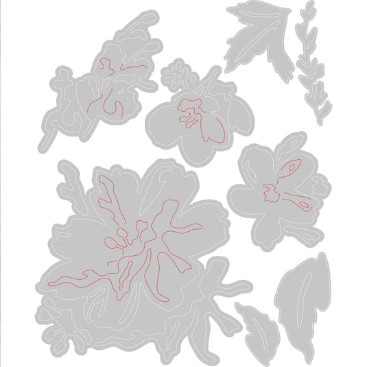 Sizzix • tim holtz thinlits die set brushstroke flowers