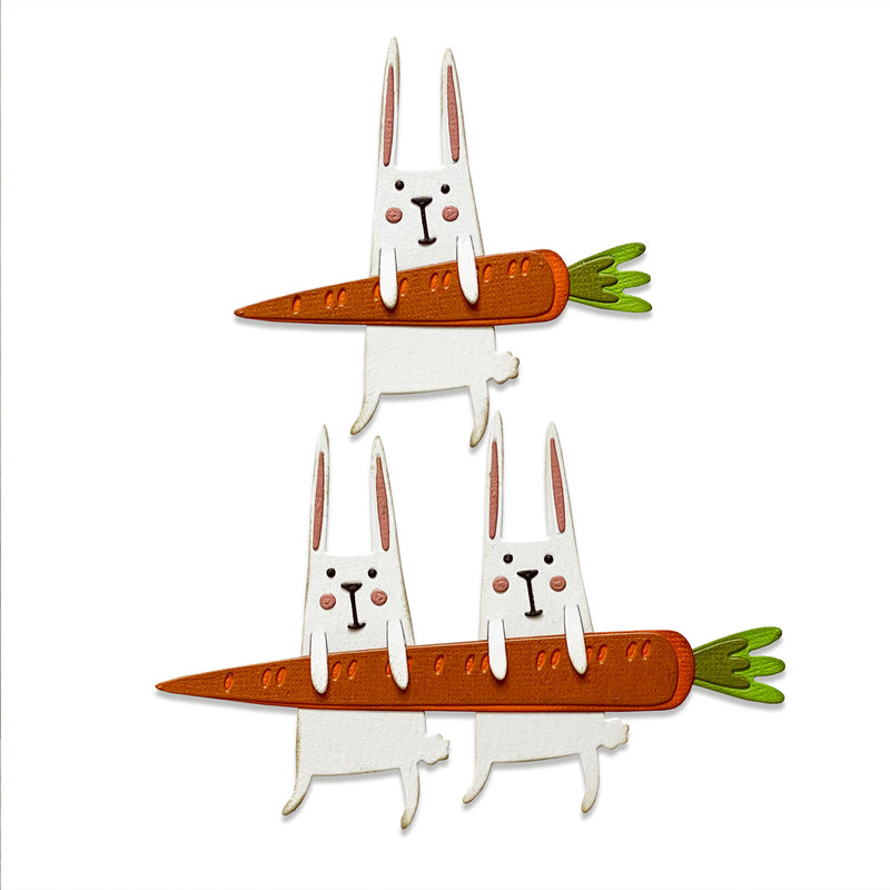 Afbeelding laden in galerijviewer, Sizzix • tim holtz thinlits die set carrot bunny 11pcs
