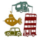 Sizzix • tim holtz thinlits die set wacky transport #1 4pcs