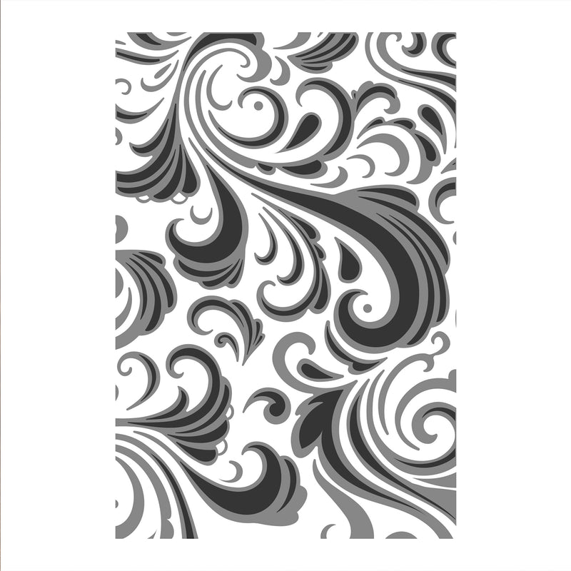 Afbeelding laden in galerijviewer, Sizzix • tim holtz multi-level texture fades embossing folder swirls
