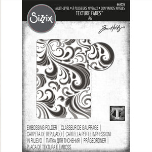 Sizzix • tim holtz multi-level texture fades embossing folder swirls