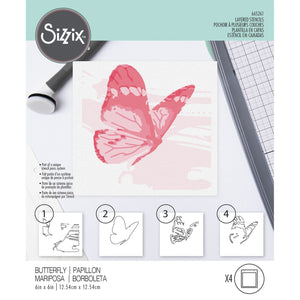 Sizzix • layered stencil flowers