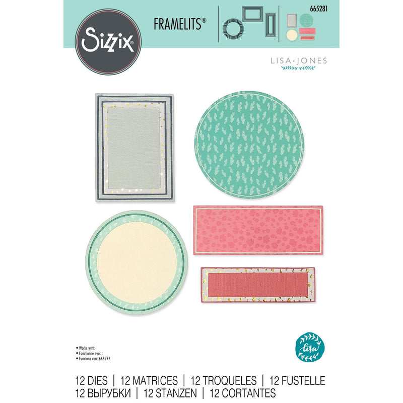 Afbeelding laden in galerijviewer, Sizzix • framelits die set frames borders by lisa jones
