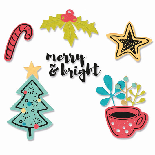 Sizzix • framelits snijmal with stamps merry motifs