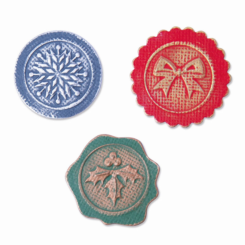 Afbeelding laden in galerijviewer, Sizzix • switchlits embossing folder seasonal seals
