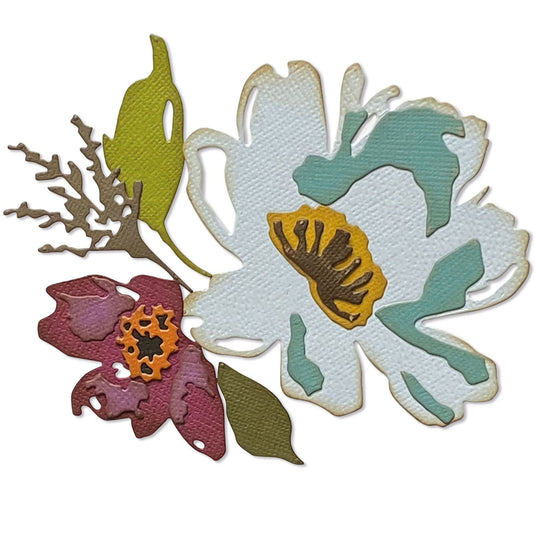 Sizzix • tim holtz thinlits die set brushstroke flowers