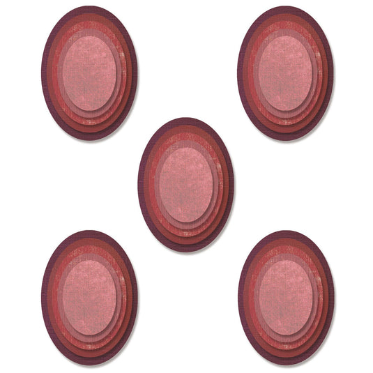 Sizzix • tim holtz framelits die set stacked tiles ovals 25pcs