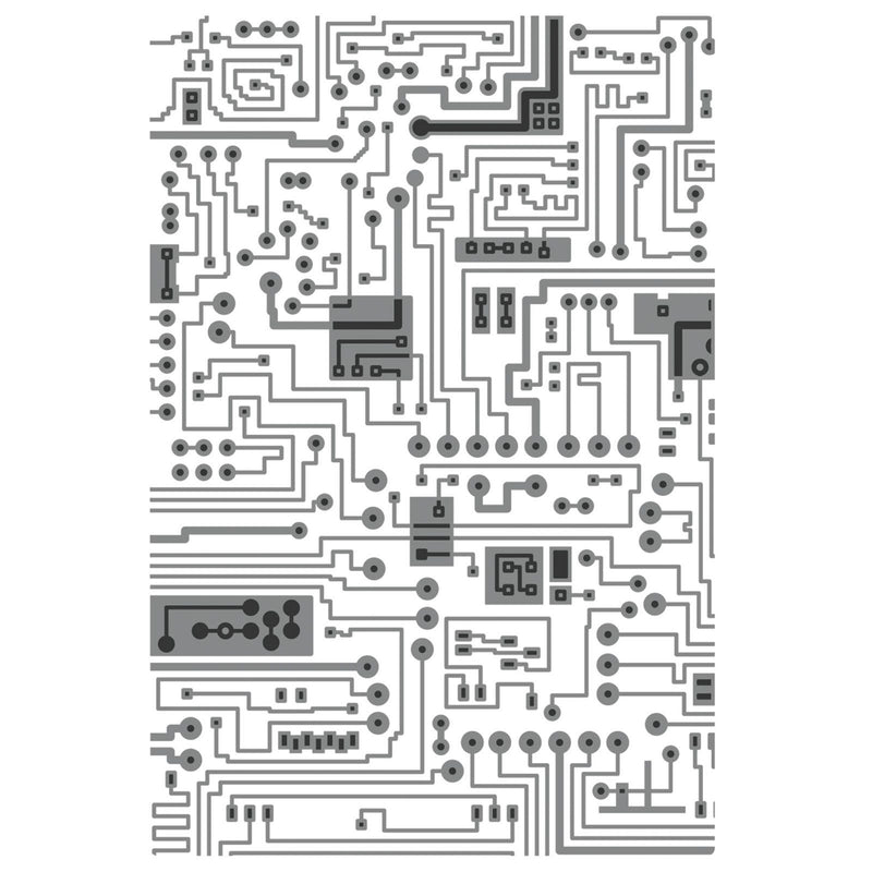 Afbeelding laden in galerijviewer, Sizzix • tim holtz multi-level texture fades embossing folder circuit
