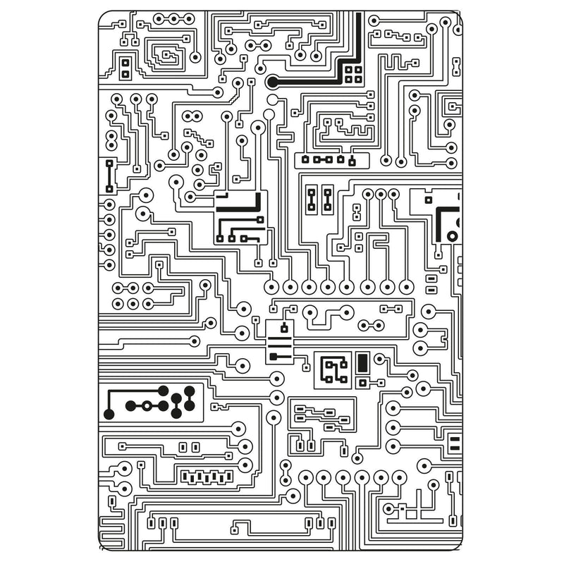 Afbeelding laden in galerijviewer, Sizzix • tim holtz multi-level texture fades embossing folder circuit
