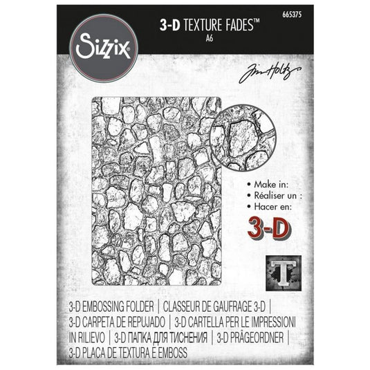 Sizzix • tim holtz 3-d texture fades embossing folder cobblestone