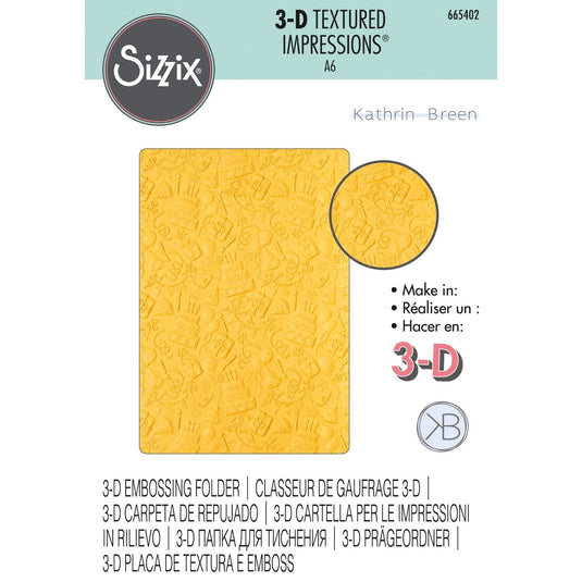 Sizzix • 3-d textured impressions embossing folder celebrate