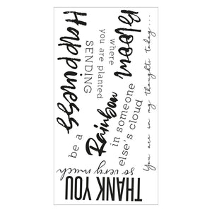 Sizzix • clear stamps sunnyside sentiments #1
