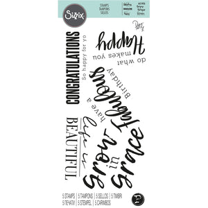 Sizzix • clear stamps sunnyside sentiments #4