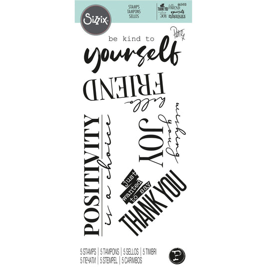 Sizzix • clear stamps sunnyside sentiments