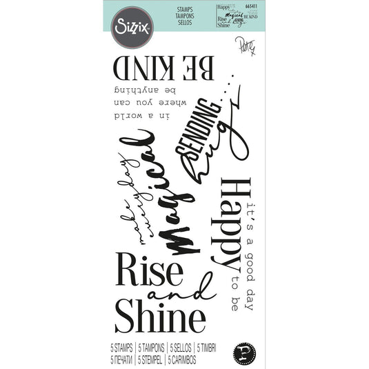 Sizzix • clear stamps sunnyside sentiments