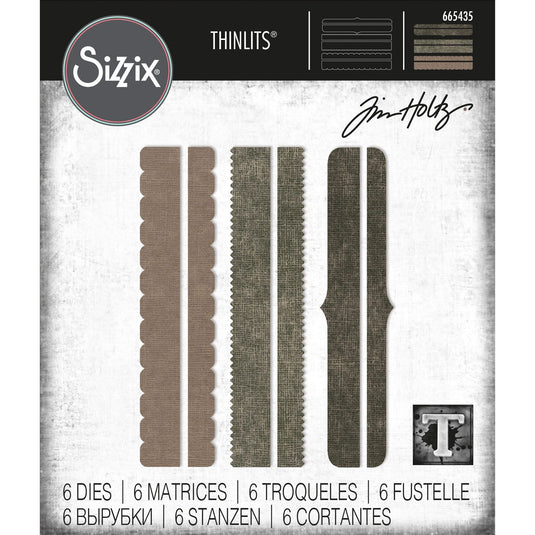 Sizzix • tim holtz thinlits die set decorative trims 6pcs