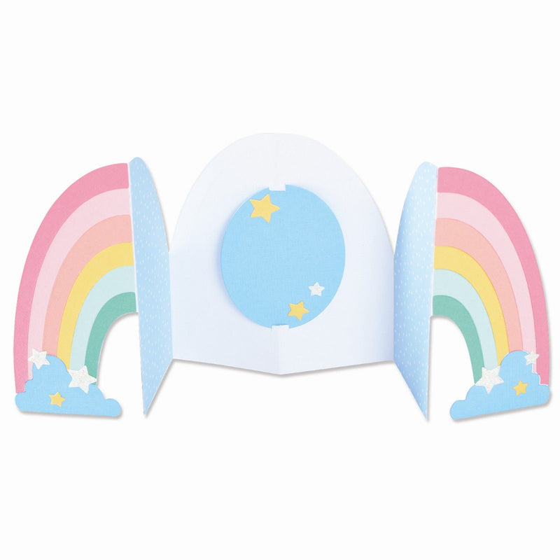 Afbeelding laden in galerijviewer, Sizzix • thinlits snijmal rainbow fold-a-long card
