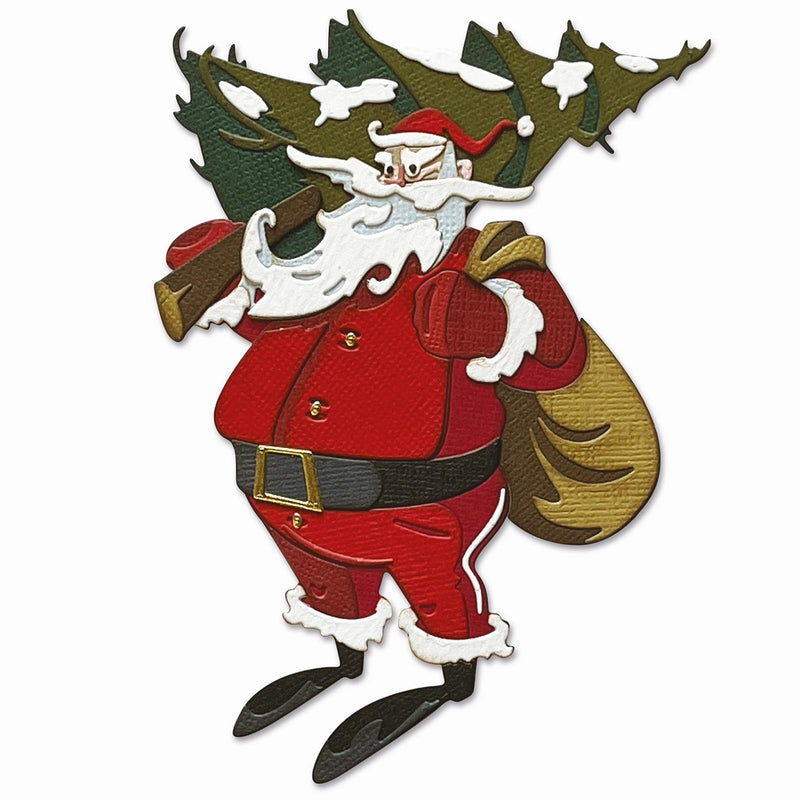 Afbeelding laden in galerijviewer, Sizzix • tim holtz thinlits die set woodland santa colorize 18pcs
