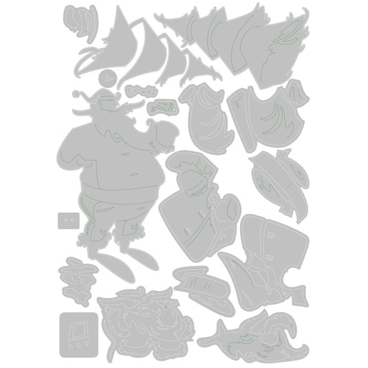 Sizzix • tim holtz thinlits die set woodland santa colorize 18pcs