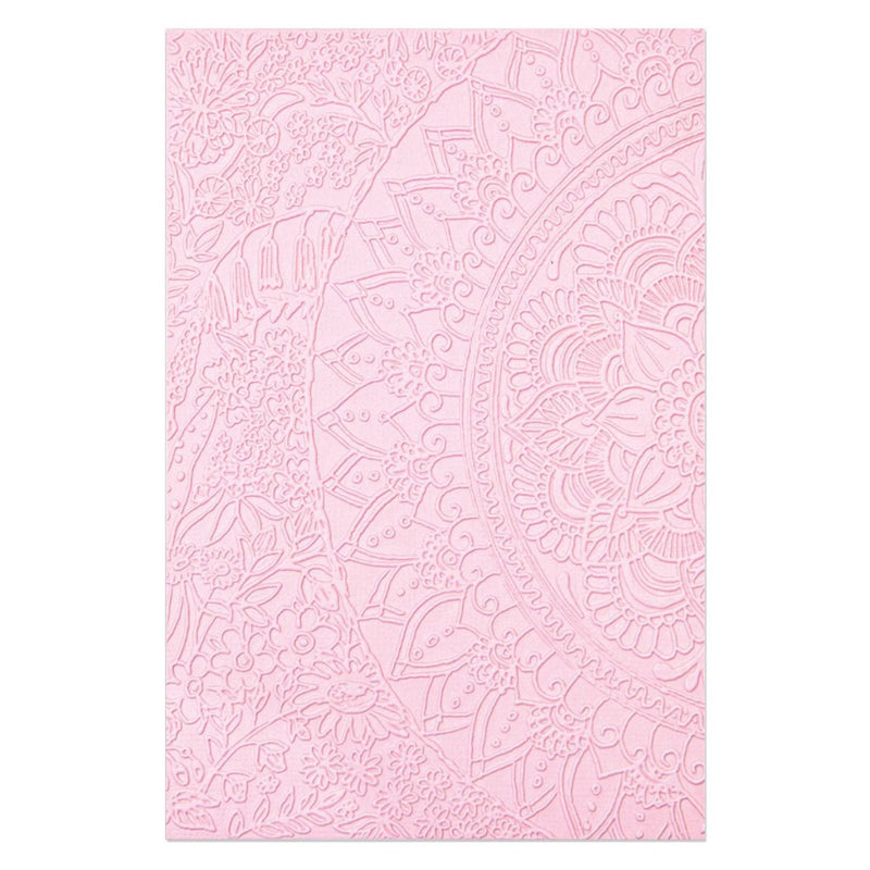 Afbeelding laden in galerijviewer, Sizzix • 3-d textured impressions embossing folder half mandala
