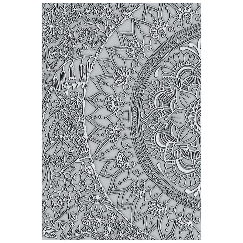 Afbeelding laden in galerijviewer, Sizzix • 3-d textured impressions embossing folder half mandala
