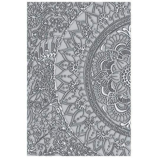Sizzix • 3-d textured impressions embossing folder half mandala