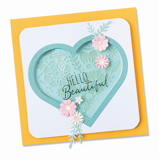 Sizzix • framelits dies stamps blooming heart
