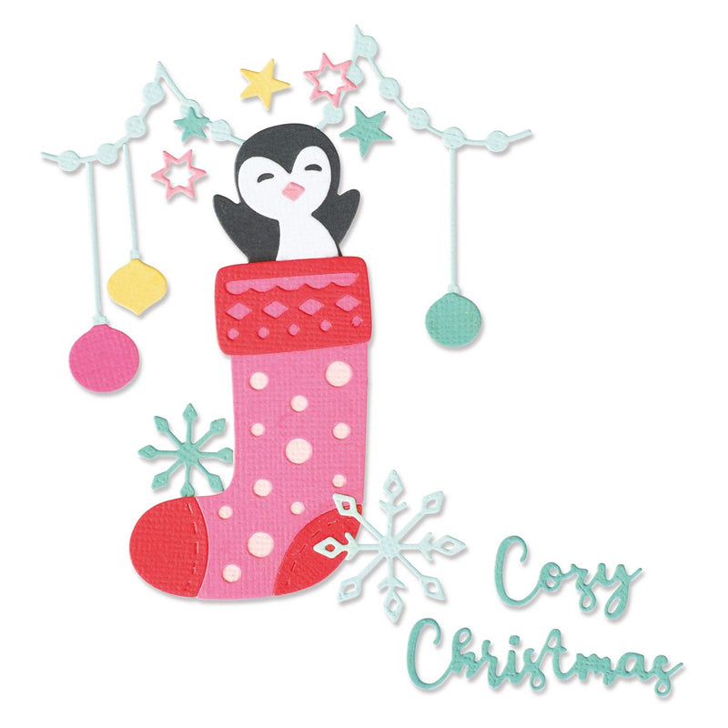 Afbeelding laden in galerijviewer, Sizzix • thinlits snijmallen penguin stocking
