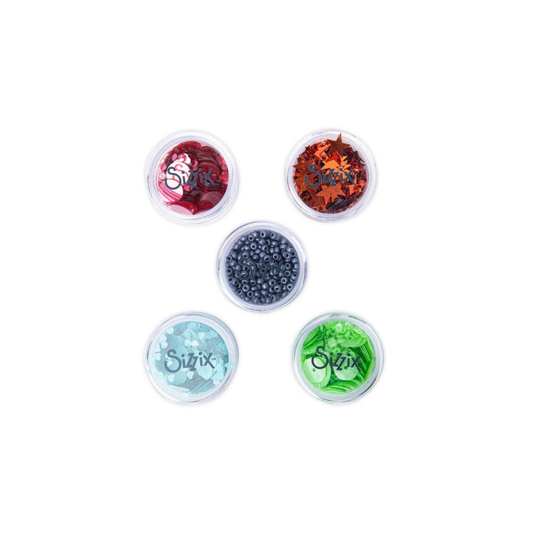 Afbeelding laden in galerijviewer, Sizzix • making essential sequins beads muted 5gram per pot 5pieces
