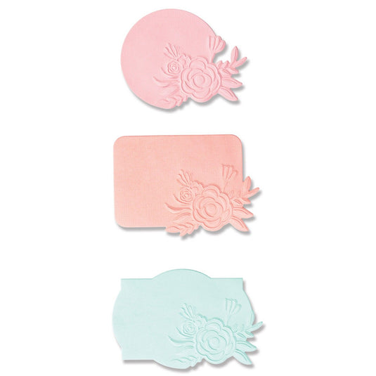 Sizzix • switchlits embossing folder floral label