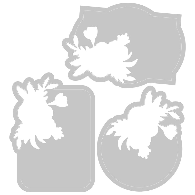 Afbeelding laden in galerijviewer, Sizzix • switchlits embossing folder floral label
