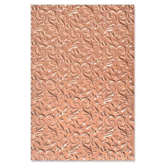 Sizzix • multi-level textured impressions embossing folder floral flourishes