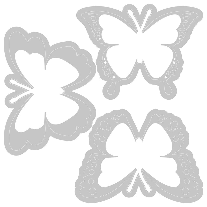 Afbeelding laden in galerijviewer, Sizzix • switchlits embossing folder detailed butterflies
