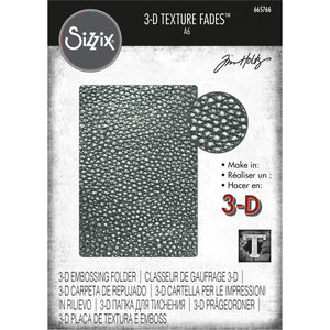 Sizzix • tim holtz 3-d texture fades embossing folder cracked leather