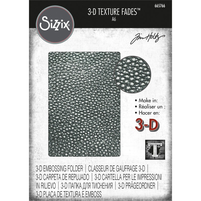 Afbeelding laden in galerijviewer, Sizzix • tim holtz 3-d texture fades embossing folder cracked leather
