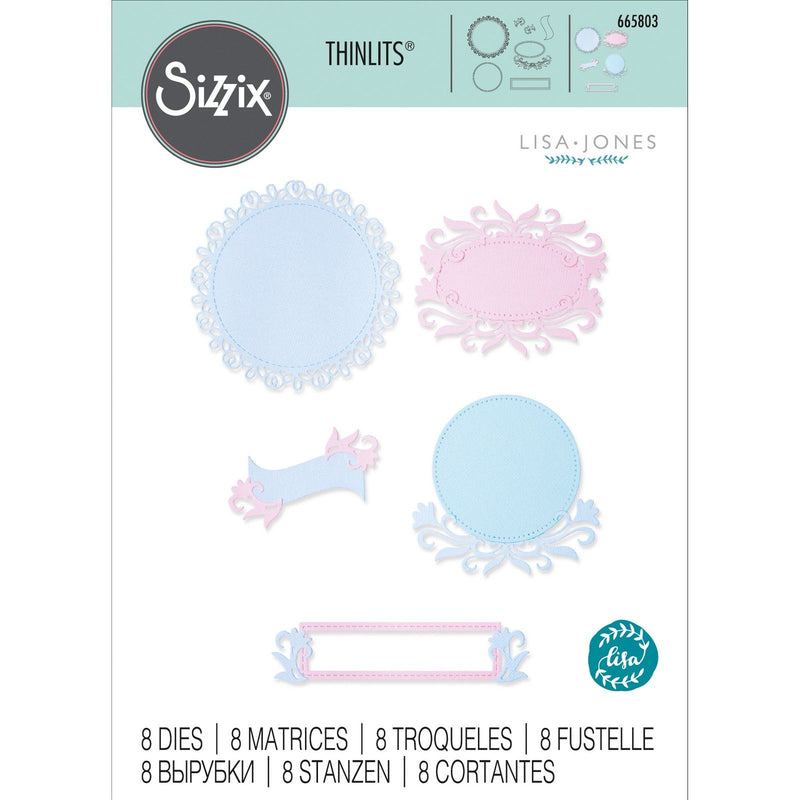 Afbeelding laden in galerijviewer, Sizzix • thinlits die set flourish frames
