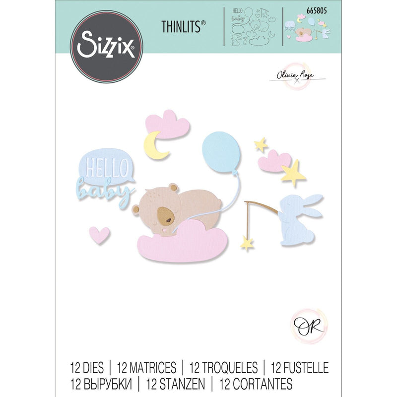 Afbeelding laden in galerijviewer, Sizzix • thinlits die set hello baby
