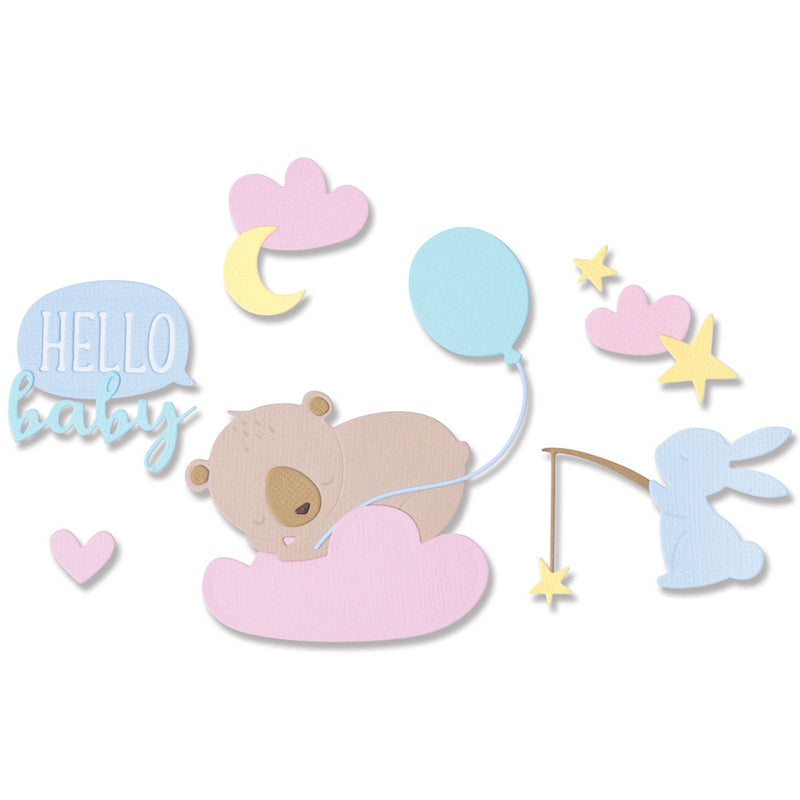 Afbeelding laden in galerijviewer, Sizzix • thinlits die set hello baby
