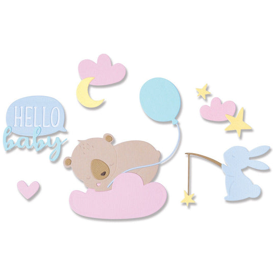 Sizzix • thinlits die set hello baby