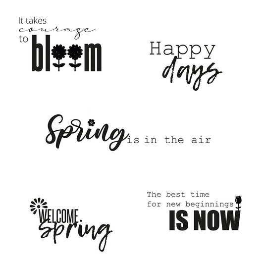 Sizzix • clear stamps set spring sentiments