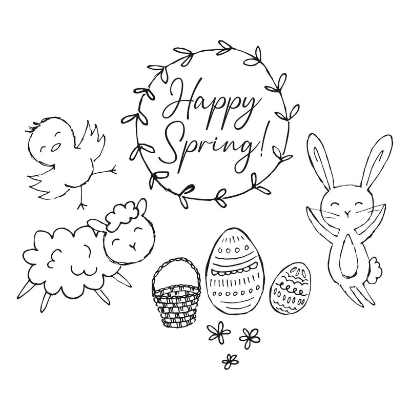 Afbeelding laden in galerijviewer, Sizzix • clear stamps set spring essentials 9stuks
