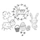Sizzix • clear stamps set spring essentials 9stuks