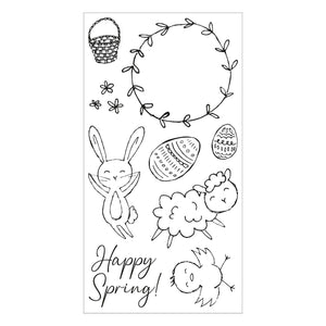 Sizzix • clear stamps set spring essentials 9stuks