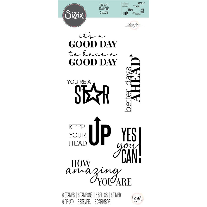 Afbeelding laden in galerijviewer, Sizzix • clear stamps set positive signs
