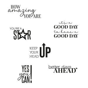 Sizzix • clear stamps set positive signs
