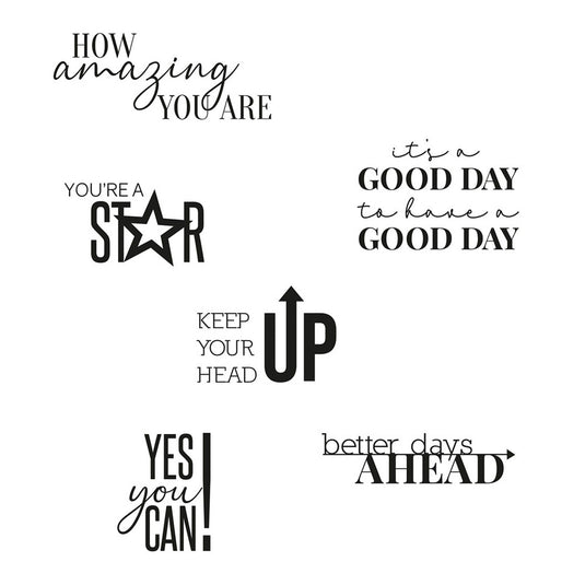 Sizzix • clear stamps set positive signs
